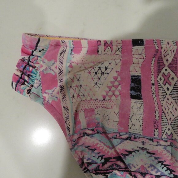 SEAFOLLY Beach Bazaar Persian Pink Patchwork Print Hipster Bikini Bottoms US 8 - Picture 4 of 11